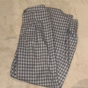 Light Blue Plaid Pants